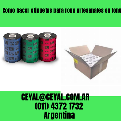 Como hacer etiquetas para ropa artesanales en longchamps