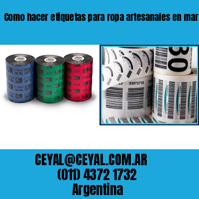 Como hacer etiquetas para ropa artesanales en mar del plata marcos paz