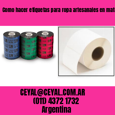 Como hacer etiquetas para ropa artesanales en mataderos  buenos aires