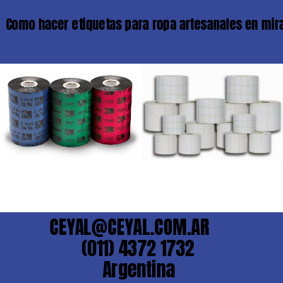 Como hacer etiquetas para ropa artesanales en miramar