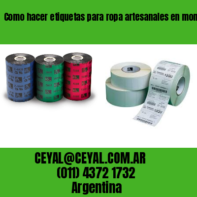 Como hacer etiquetas para ropa artesanales en monserrat  buenos aires