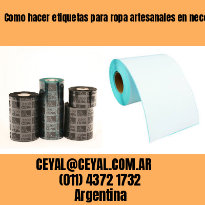 Como hacer etiquetas para ropa artesanales en necochea