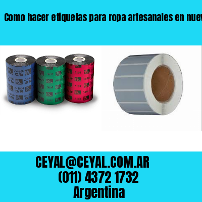 Como hacer etiquetas para ropa artesanales en nueva pompeya