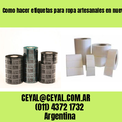 Como hacer etiquetas para ropa artesanales en nueve de julio