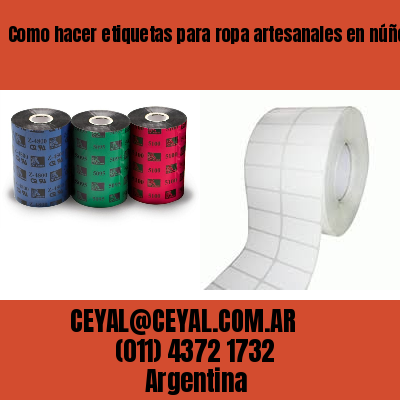 Como hacer etiquetas para ropa artesanales en núñez