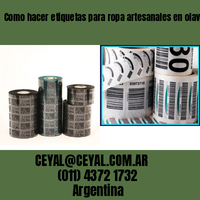 Como hacer etiquetas para ropa artesanales en olavarría