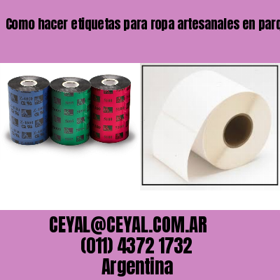 Como hacer etiquetas para ropa artesanales en parque avellaneda  buenos aires