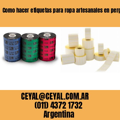 Como hacer etiquetas para ropa artesanales en pergamino