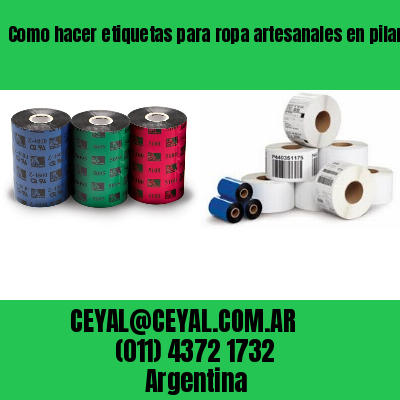 Como hacer etiquetas para ropa artesanales en pilar