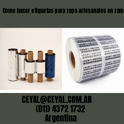 Como hacer etiquetas para ropa artesanales en ramallo