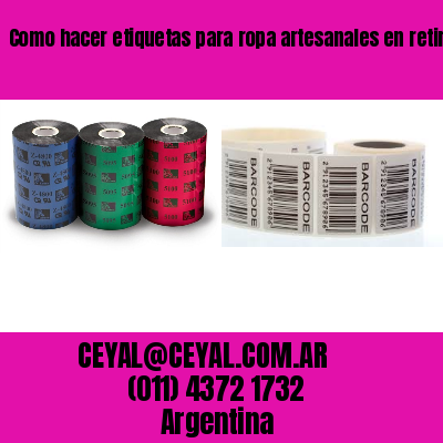 Como hacer etiquetas para ropa artesanales en retiro  buenos aires