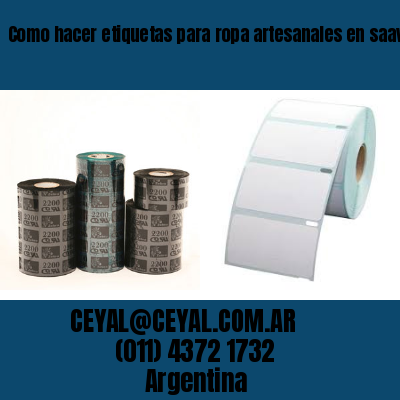 Como hacer etiquetas para ropa artesanales en saavedra