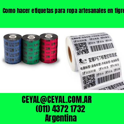 Como hacer etiquetas para ropa artesanales en tigre