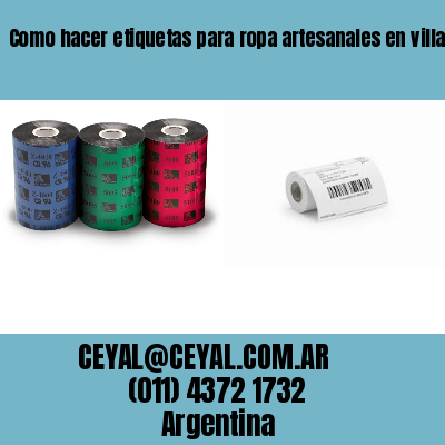 Como hacer etiquetas para ropa artesanales en villa crespo  buenos aires