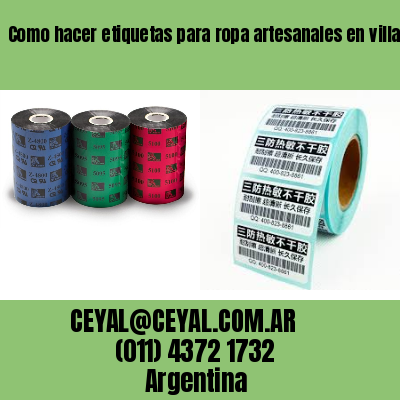 Como hacer etiquetas para ropa artesanales en villa del parque
