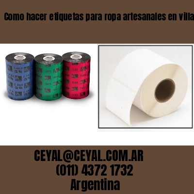 Como hacer etiquetas para ropa artesanales en villa devoto  buenos aires