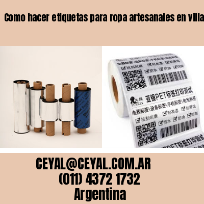 Como hacer etiquetas para ropa artesanales en villa devoto