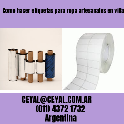 Como hacer etiquetas para ropa artesanales en villa fiorito
