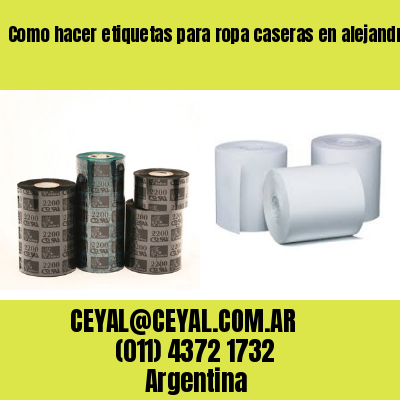 Como hacer etiquetas para ropa caseras en alejandro korn