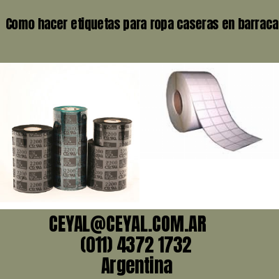 Como hacer etiquetas para ropa caseras en barracas