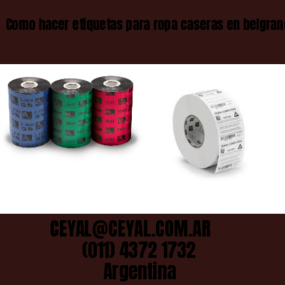 Como hacer etiquetas para ropa caseras en belgrano  buenos aires