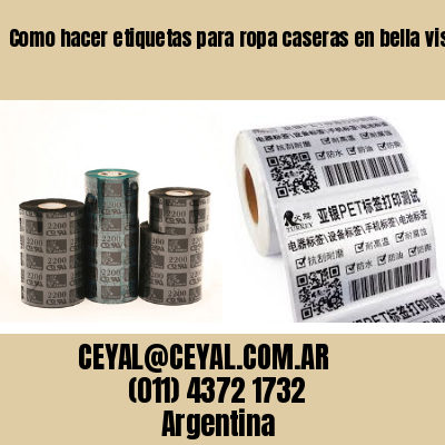 Como hacer etiquetas para ropa caseras en bella vista