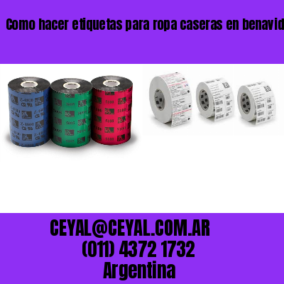 Como hacer etiquetas para ropa caseras en benavidez