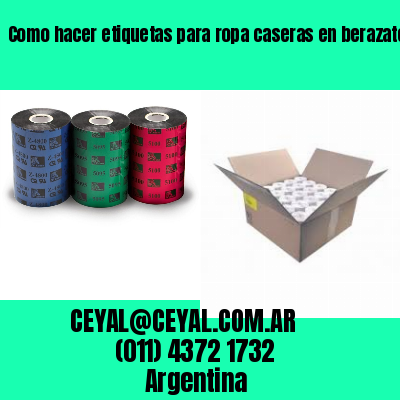 Como hacer etiquetas para ropa caseras en berazategui