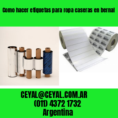 Como hacer etiquetas para ropa caseras en bernal