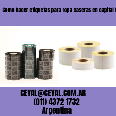 Como hacer etiquetas para ropa caseras en capital federal