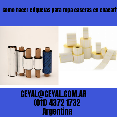 Como hacer etiquetas para ropa caseras en chacarita  buenos aires