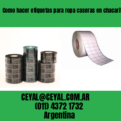 Como hacer etiquetas para ropa caseras en chacaritas