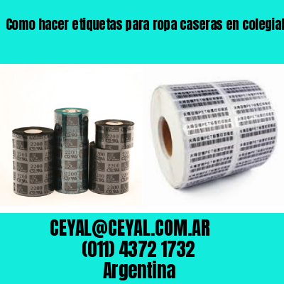 Como hacer etiquetas para ropa caseras en colegiales  buenos aires