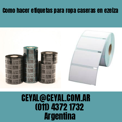 Como hacer etiquetas para ropa caseras en ezeiza