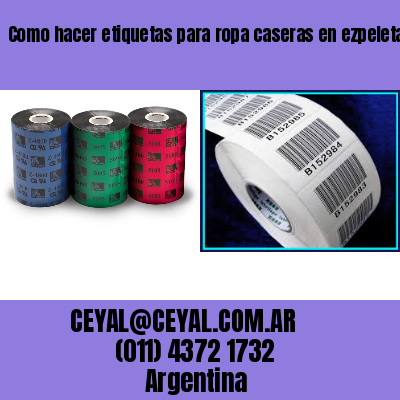 Como hacer etiquetas para ropa caseras en ezpeleta