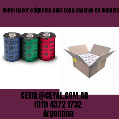 Como hacer etiquetas para ropa caseras en henderson
