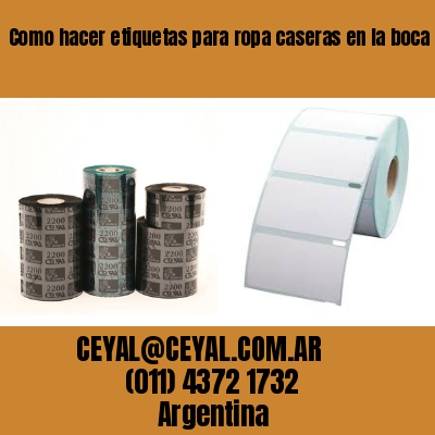 Como hacer etiquetas para ropa caseras en la boca  buenos aires