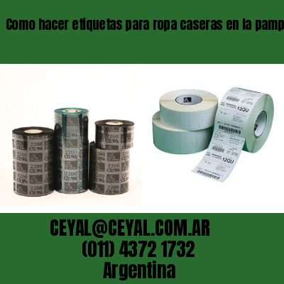 Como hacer etiquetas para ropa caseras en la pampa