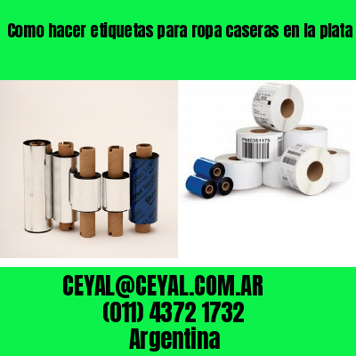 Como hacer etiquetas para ropa caseras en la plata