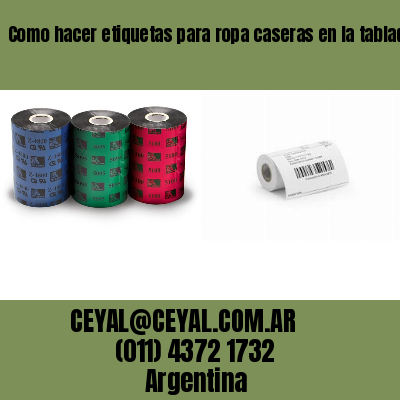 Como hacer etiquetas para ropa caseras en la tablada