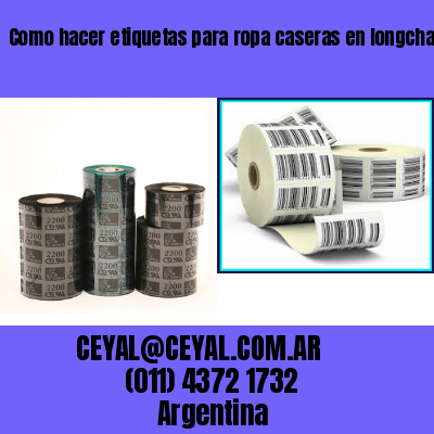 Como hacer etiquetas para ropa caseras en longchamps