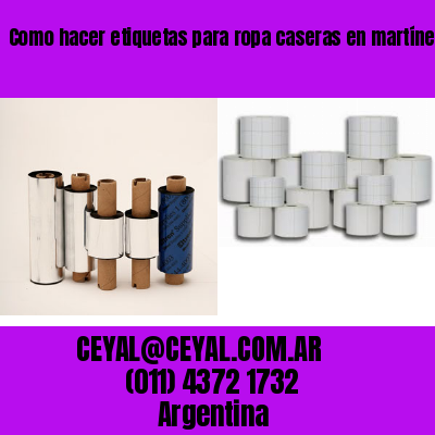 Como hacer etiquetas para ropa caseras en martínez