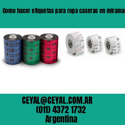 Como hacer etiquetas para ropa caseras en miramar