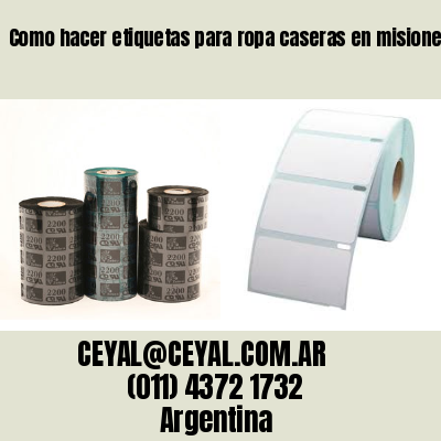 Como hacer etiquetas para ropa caseras en misiones