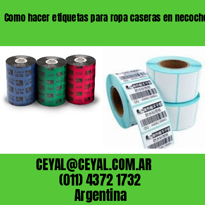 Como hacer etiquetas para ropa caseras en necochea