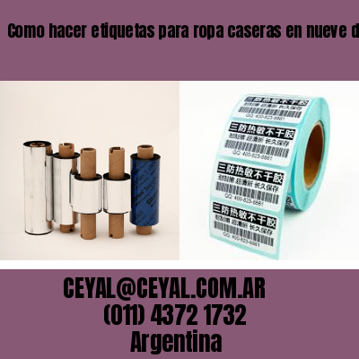Como hacer etiquetas para ropa caseras en nueve de julio