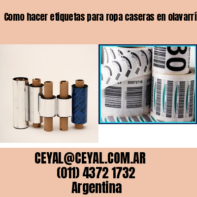 Como hacer etiquetas para ropa caseras en olavarría