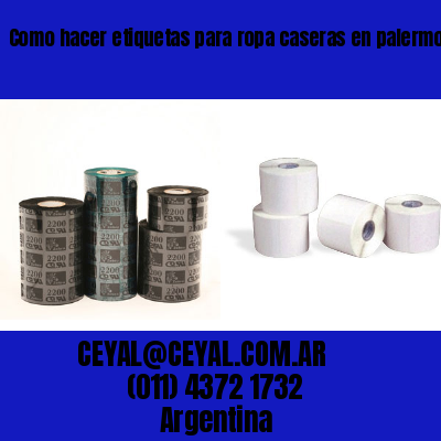 Como hacer etiquetas para ropa caseras en palermo