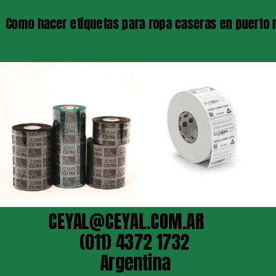 Como hacer etiquetas para ropa caseras en puerto madero  buenos aires