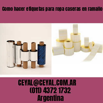 Como hacer etiquetas para ropa caseras en ramallo